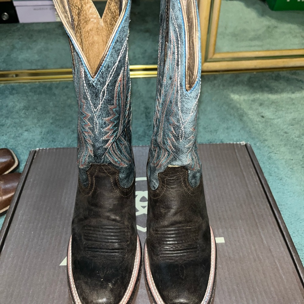 Ariat Black and Blue Western Boots